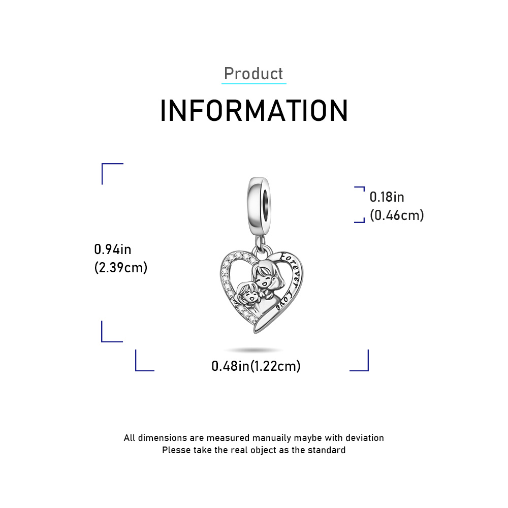 925 Silver Forever Love Pendant, Perfect Gift for Jewelry Making